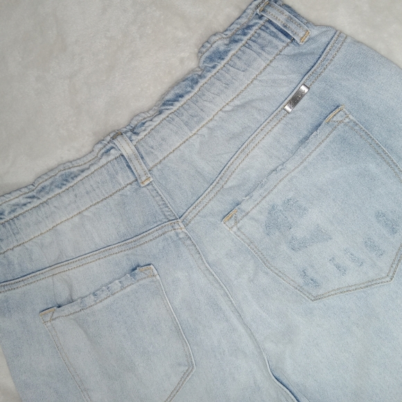 KanCan Like New Super Distressed Highrise Paper Bag Waist Mom Jeans sz 15/31 - Picture 6 of 12